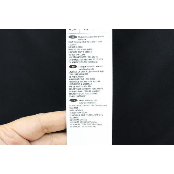 NWT Joseph Ribkoff Panel Leggings Pants Black Faux Leather Ponte Knit US 10 - Picture 6 of 9